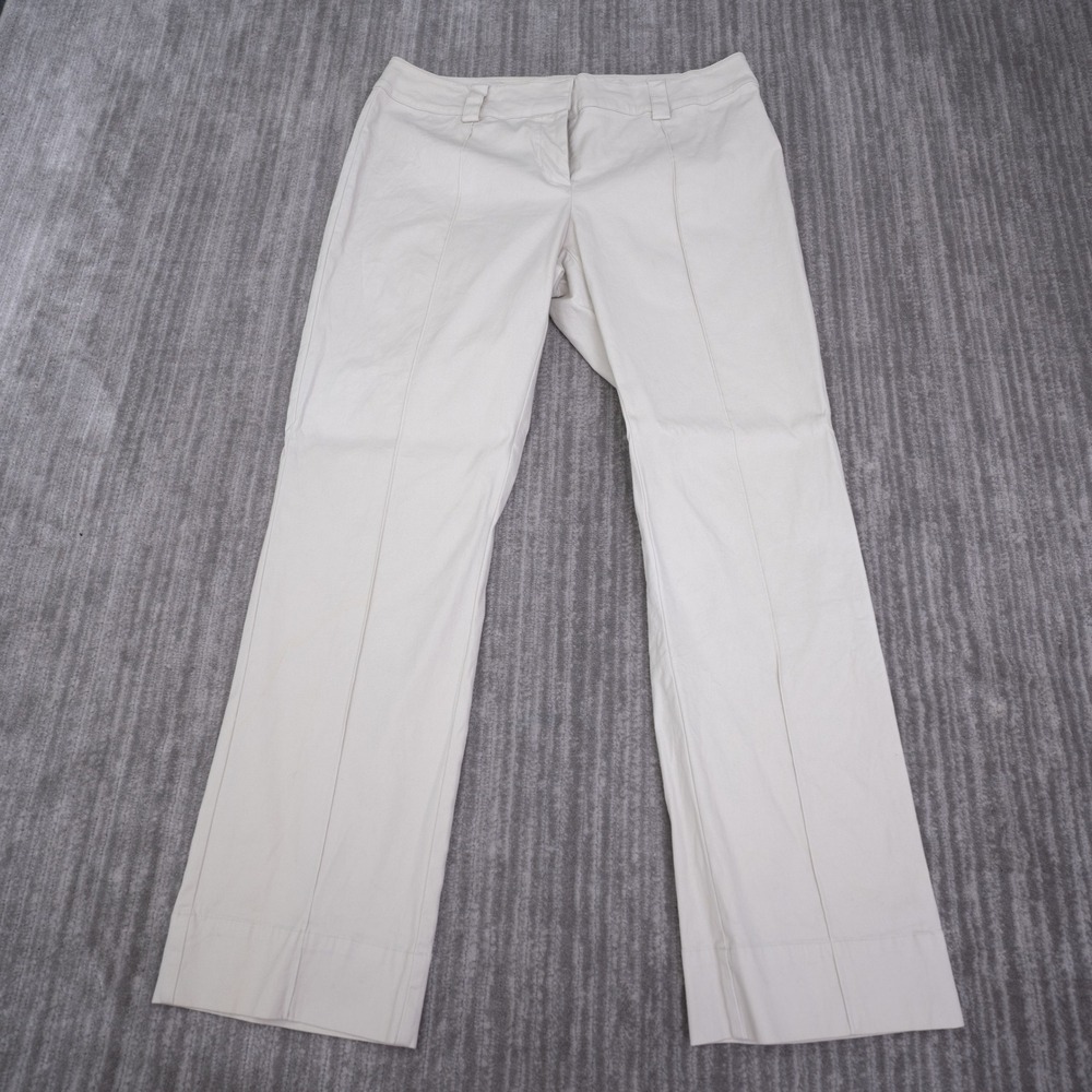 Cabi Womens Beige Straight Leg Cotton Stretch Trousers Pants Style 362 Size 10